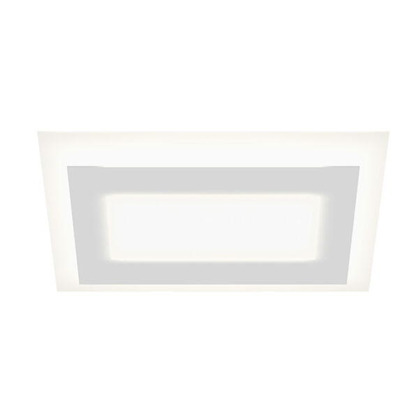 Offset Textured White 24-Inch Rectangle LED Flush Mount, image 1