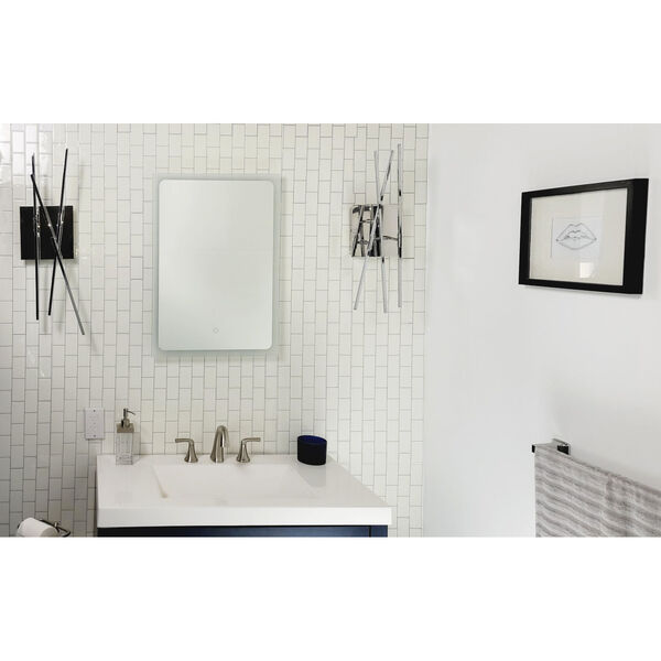 Brenell Clear 20 x 28-Inch Rectangular LED Bathroom Mirror, image 2