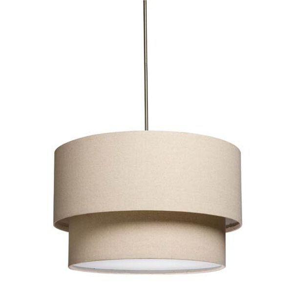 Mercer Street Oatmeal Three-Light 18-Inch Double Wide Drum Pendant, image 1