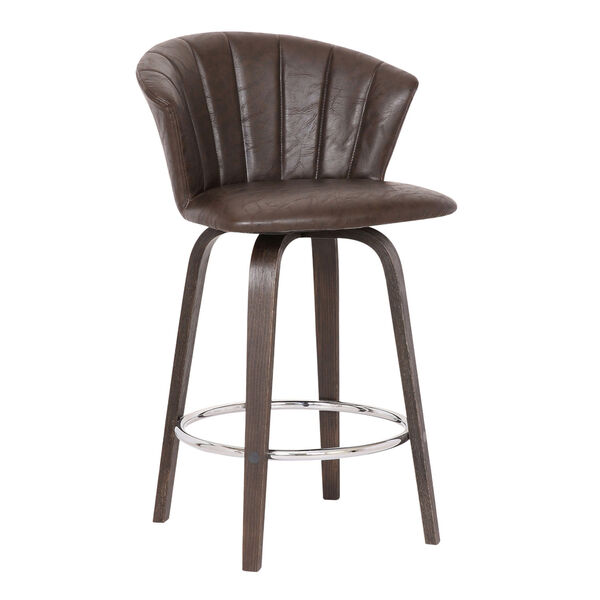 Connie Brown and Chrome 26-Inch Counter Stool, image 1
