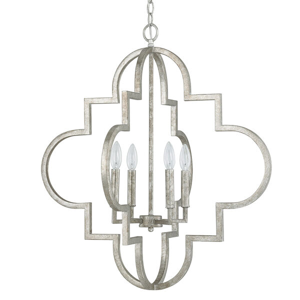 Whittier Antique Silver Four-Light Pendant, image 2