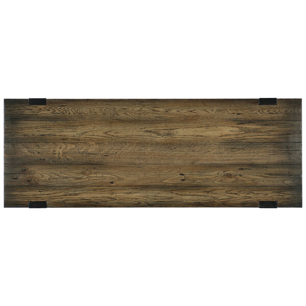 Crafted Dark Wood Leg Desk, image 4