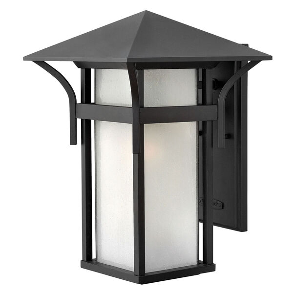 Harbor Satin Black 16-Inch One-Light Large Outdoor Wall Light, image 1
