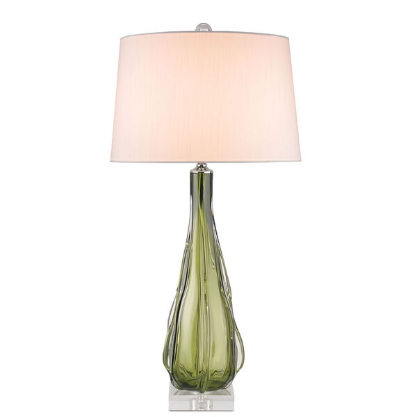 Zephyr Green and Clear One-Light Table Lamp, image 1