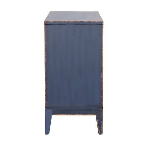 Levy Distressed Blue Cabinet with Two Doors, image 5