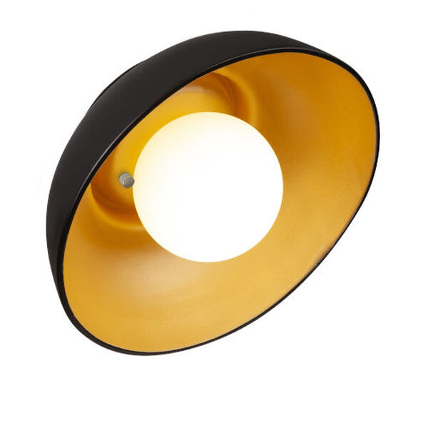 Ambiance Collection Matte Black and Champagne Gold One-Light Coupe Wall Sconce, image 3