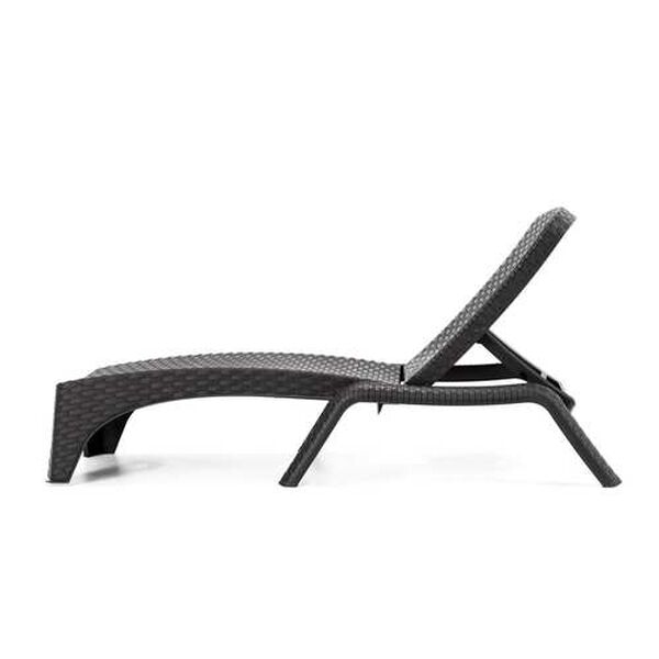 Roma Anthracite Outdoor Chaise Lounger, Set of Two, image 2