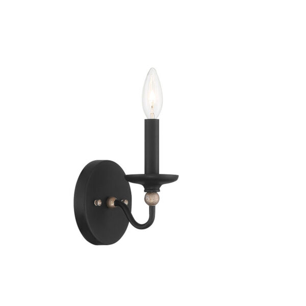Westchester County Sand Coal And Skyline Gold Leaf One-Light Wall Sconce, image 1