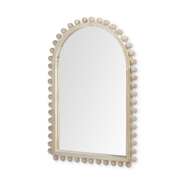 Leeds Natural Brown Arch Frame Wall Mirror, image 1