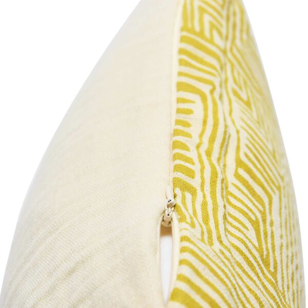 Yellow Cotton 16 x 16-Inch Pillow, image 3