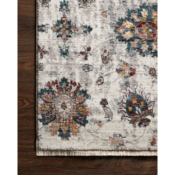 Samra Ivory and Multicolor Rectangular: 5 Ft. 3 In. x 7 Ft. 9 In. Area Rug, image 3