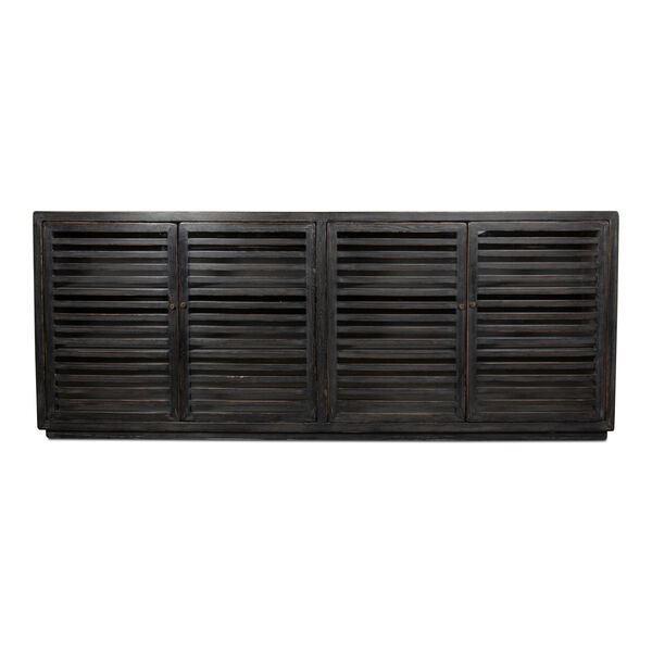 Black St Lucia Sideboard with Solid Sides, image 2