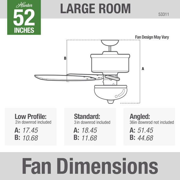 Newsome Premier Bronze 52-Inch Two-Light Fluorescent Adjustable Ceiling Fan, image 9