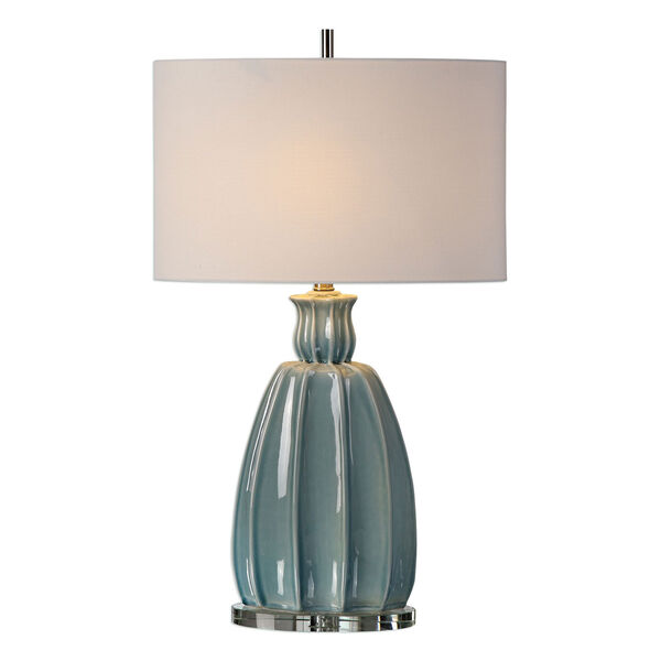 Suzanette Sky Blue Ceramic Lamp, image 1