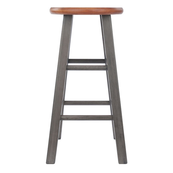 Ivy Rustic Teak and Gray Counter Stool, image 3