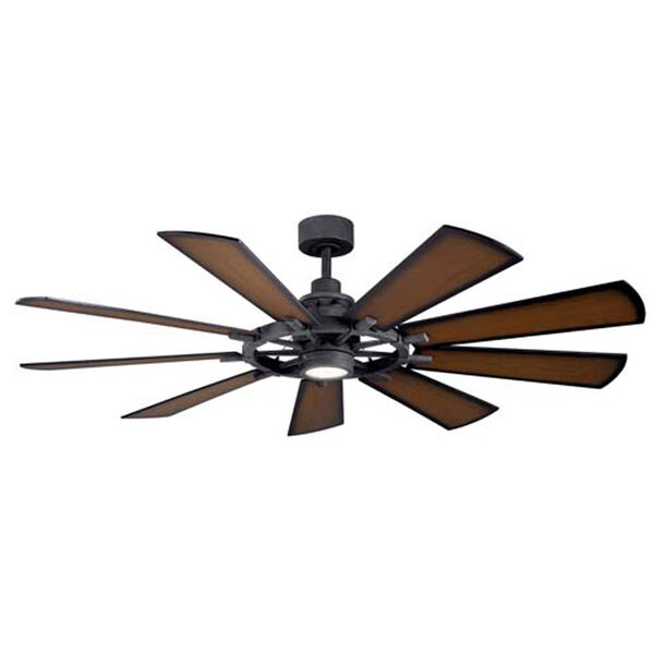 Gentry Distressed Black LED 65-Inch Ceiling Fan, image 4