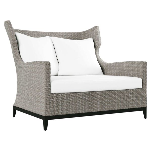 Captiva Pewter Gray and White Outdoor Chair, image 1