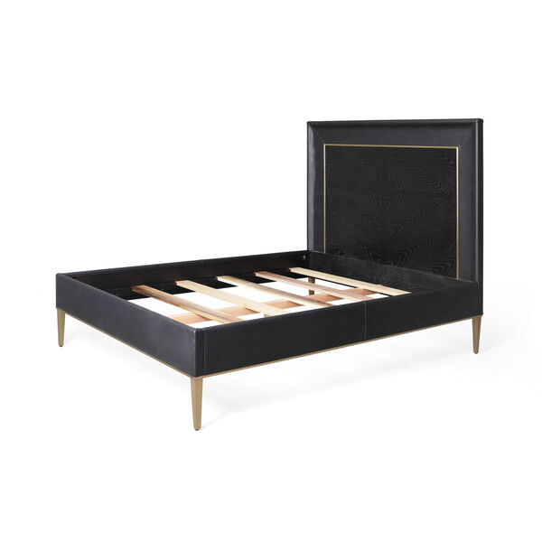 Ellipse Black and Brass Queen Bed, image 2