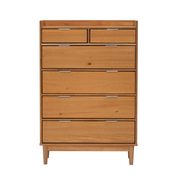 Caramel Solid Wood Six-Drawer Dresser, image 1