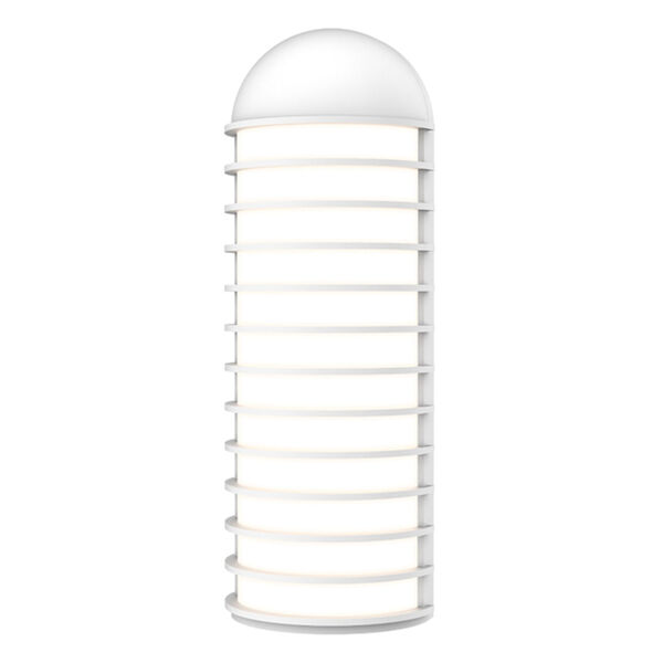 Lighthouse Textured White LED Sconce, image 1