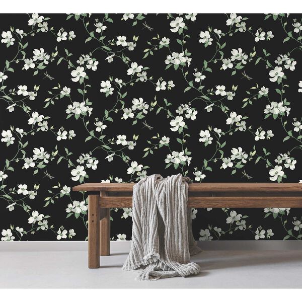 Dogwood Black Wallpaper, image 1