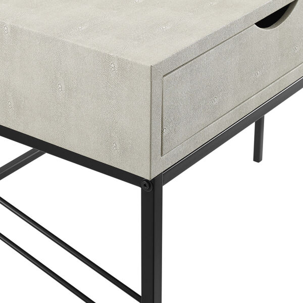 Vetti Off White and Black Two Drawer Desk, image 6