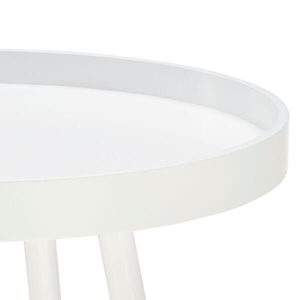 Joni White Mid-Century Tray-Top Accent Table, image 3