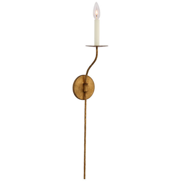 Belfair Large Tail Sconce in Gilded Iron by Ian K. Fowler, image 1