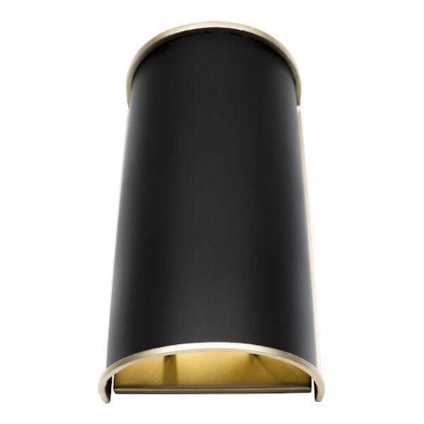 Coco Matte Black and French Gold Two-Light Wall Sconce, image 4