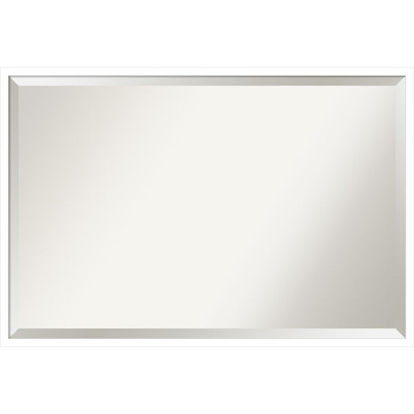 Svelte White 37W X 25H-Inch Decorative Wall Mirror, image 1