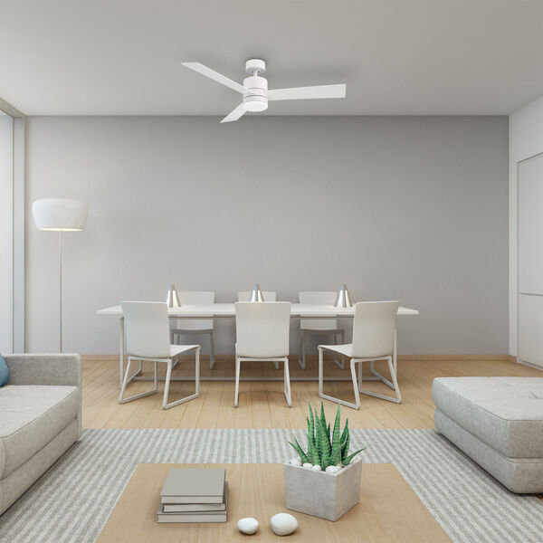 San Francisco Matte White 44-Inch LED Smart Indoor Outdoor Ceiling Fan, image 2