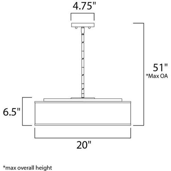 Prime Satin Nickel Five-Light LED Pendant, image 2