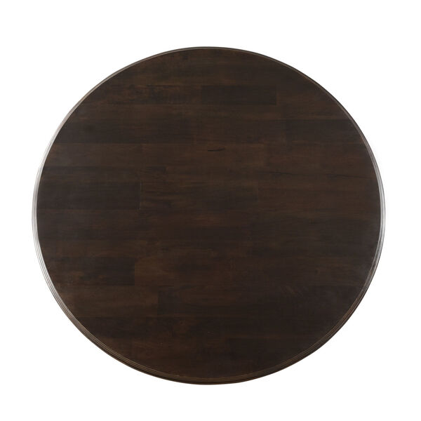 Toulon Vintage Brown 72-Inch Round Dining Table, image 3