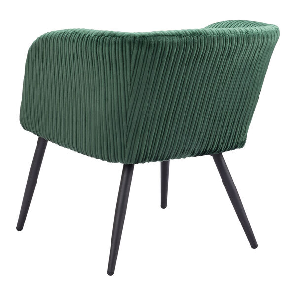 Papillion Green and Matte Black Accent Chair, image 5
