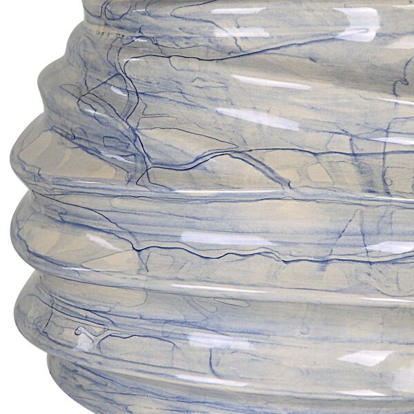 Waves Light Cobalt Blue and White Accent Lamp, image 6