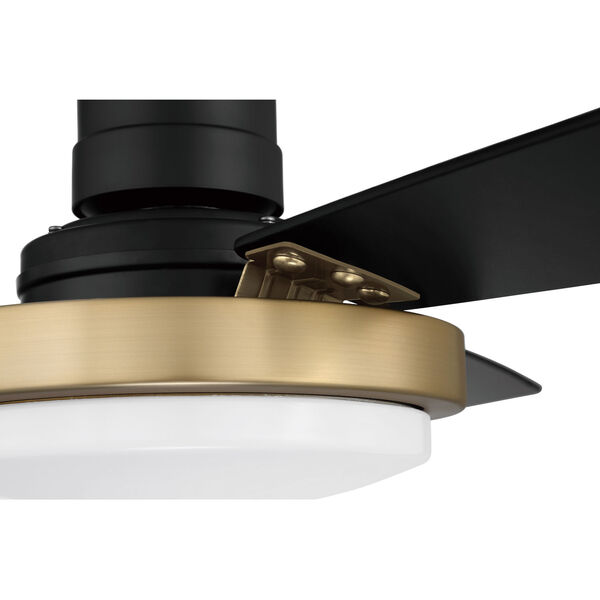 Manning Flat Black Satin Brass 52-Inch LED Ceiling Fan, image 4