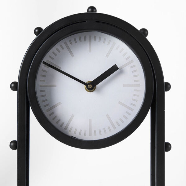 Marian Black Studded Table Clock, image 5
