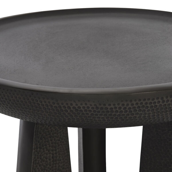 Nala Cast Aluminium and Black Nickel Side Table, image 6