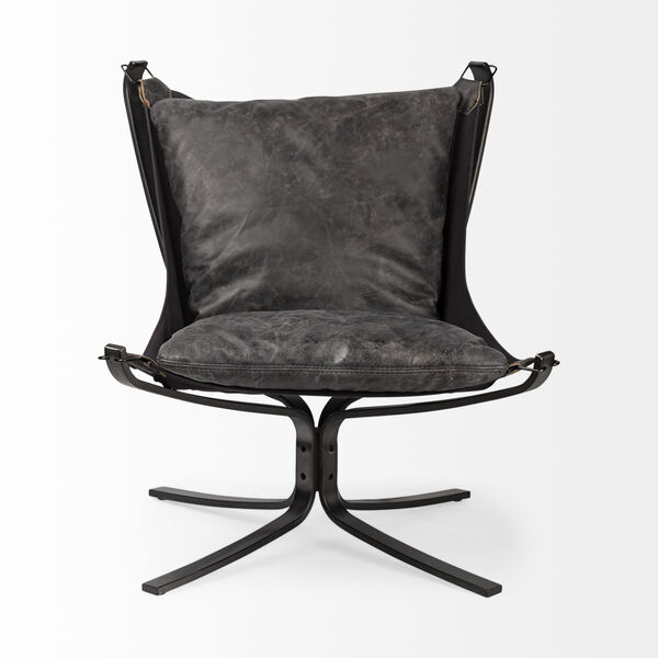 Colarado Black Armless ChairsLeather Suspended Seat Armless Chair, image 2