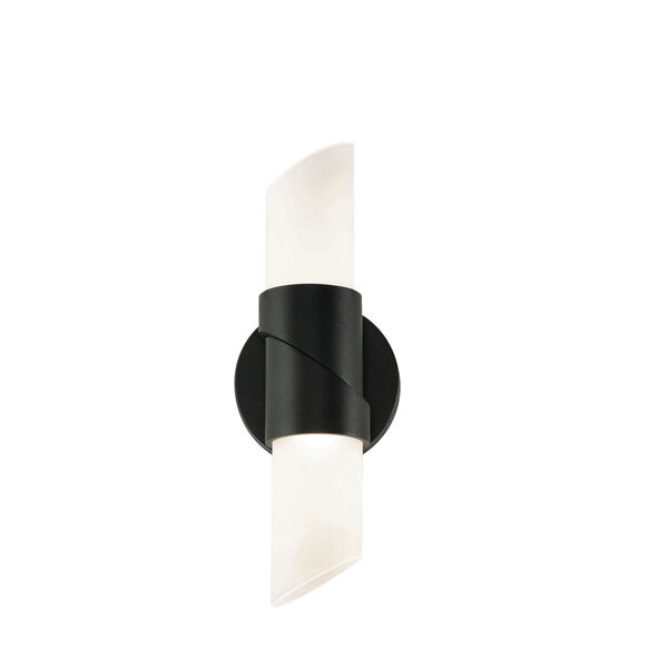 Slice Black Two-Light LED Wall Sconce, image 1
