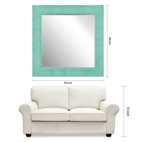 Shagreen Teal 48 x 48-Inch Beveled Wall Mirror, image 5