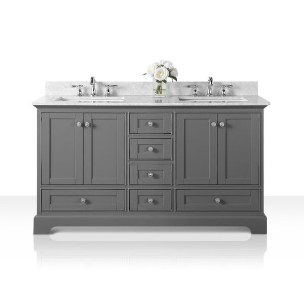 Audrey Sapphire Gray 60-Inch Vanity Console, image 2