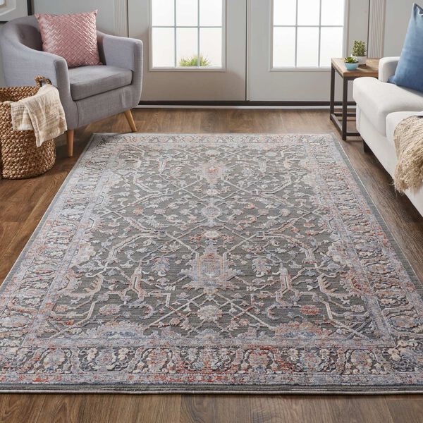 Thackery Gray Taupe Pink Area Rug, image 3