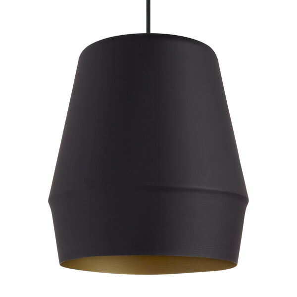 Allea Black and Gold 13-Inch LED Pendant, image 1