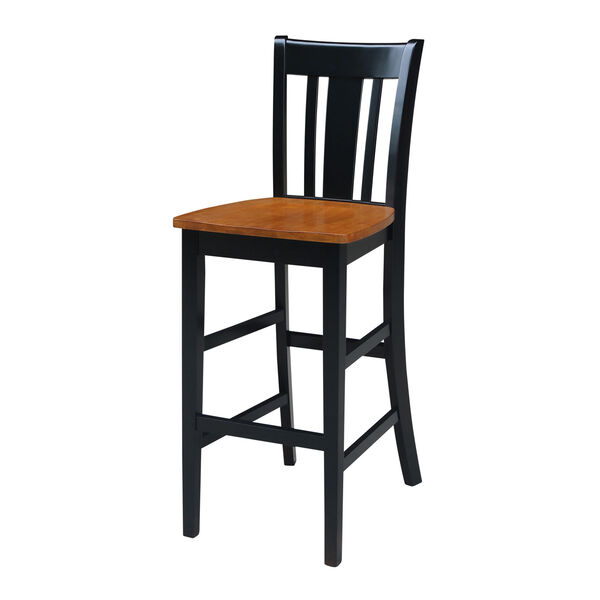 Black and Cherry 30-Inch San Remo Bar Height Stool, image 7