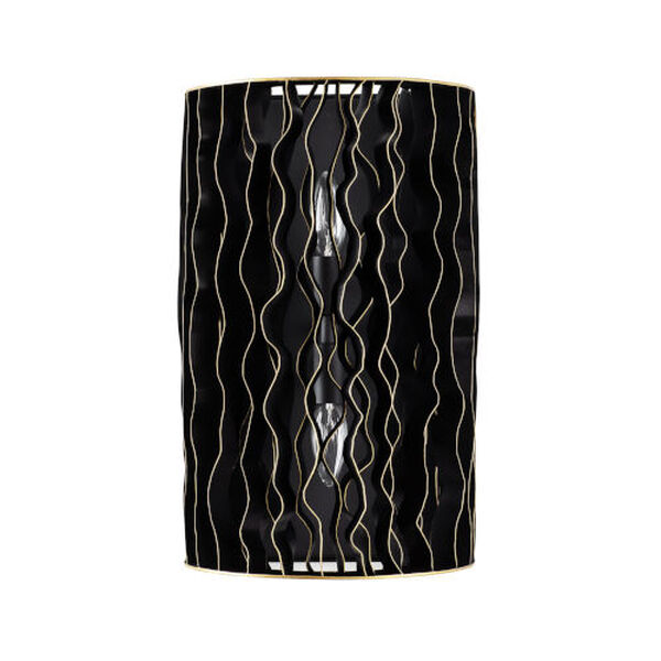 Estela Matte Black French Gold Two-Light Wall Sconce, image 5