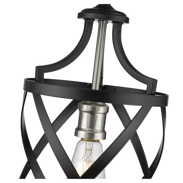 Malcalester Matte Black and Brushed Nickel One-Light Mini Pendant - (Open Box), image 6