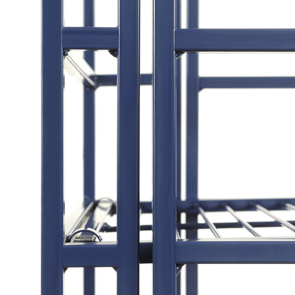 Xtra Storage Cobalt Blue Five-Tier Folding Metal Shelf, image 5