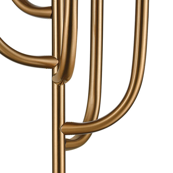 Aged Brass Six-Light Floor Lamp, image 3