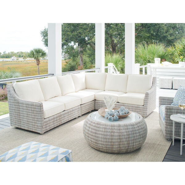 Seabrook Ivory, Taupe, and Gray Seabrook Sectional Sofa, image 3